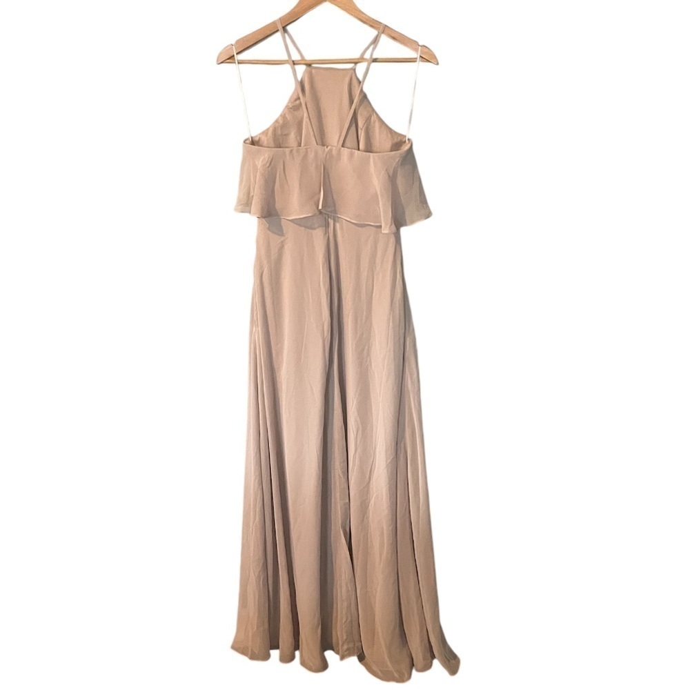 NWT Birdy Grey Jules Chiffon Bridesmaid Dress - Taupe - Picture 3 of 11